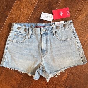 Lucky Brand Light Blue Frayed Hem Denim Shorts
